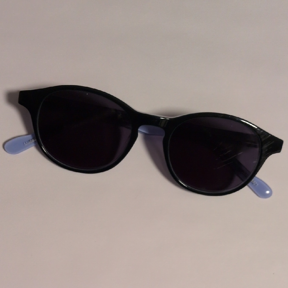 Zenni Blue Prescription Sunglasses with Light Blue‎ Tips